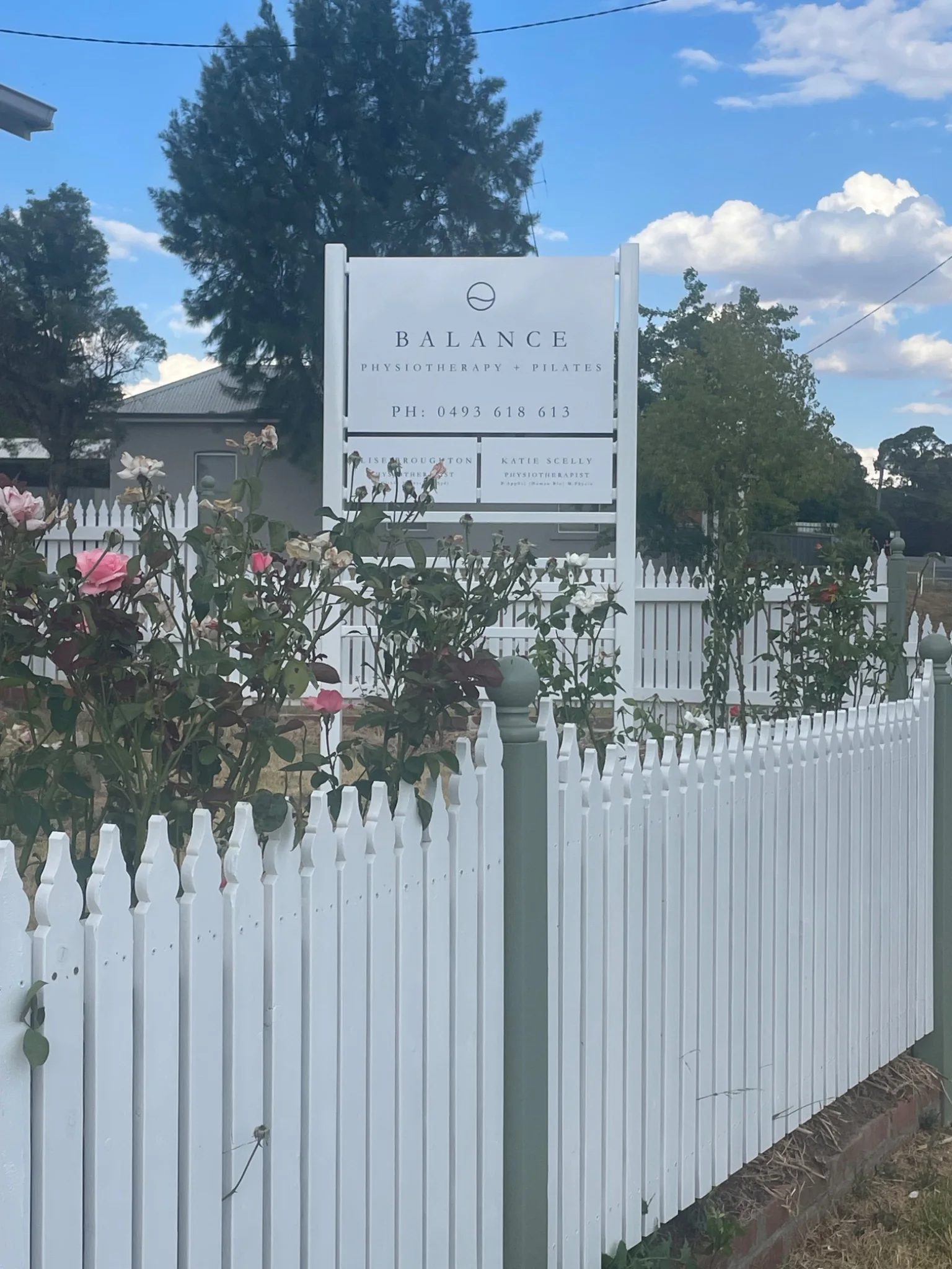 Balance Physiotherapy and Pilates clinic sign