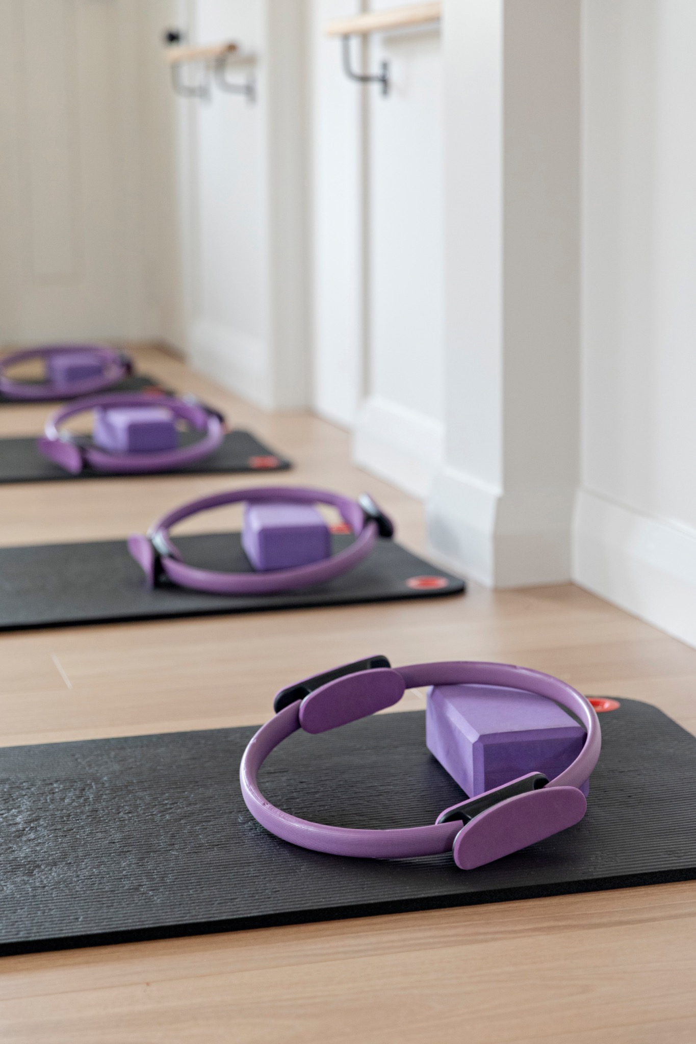 Clinical Pilates studio set up for a small group class