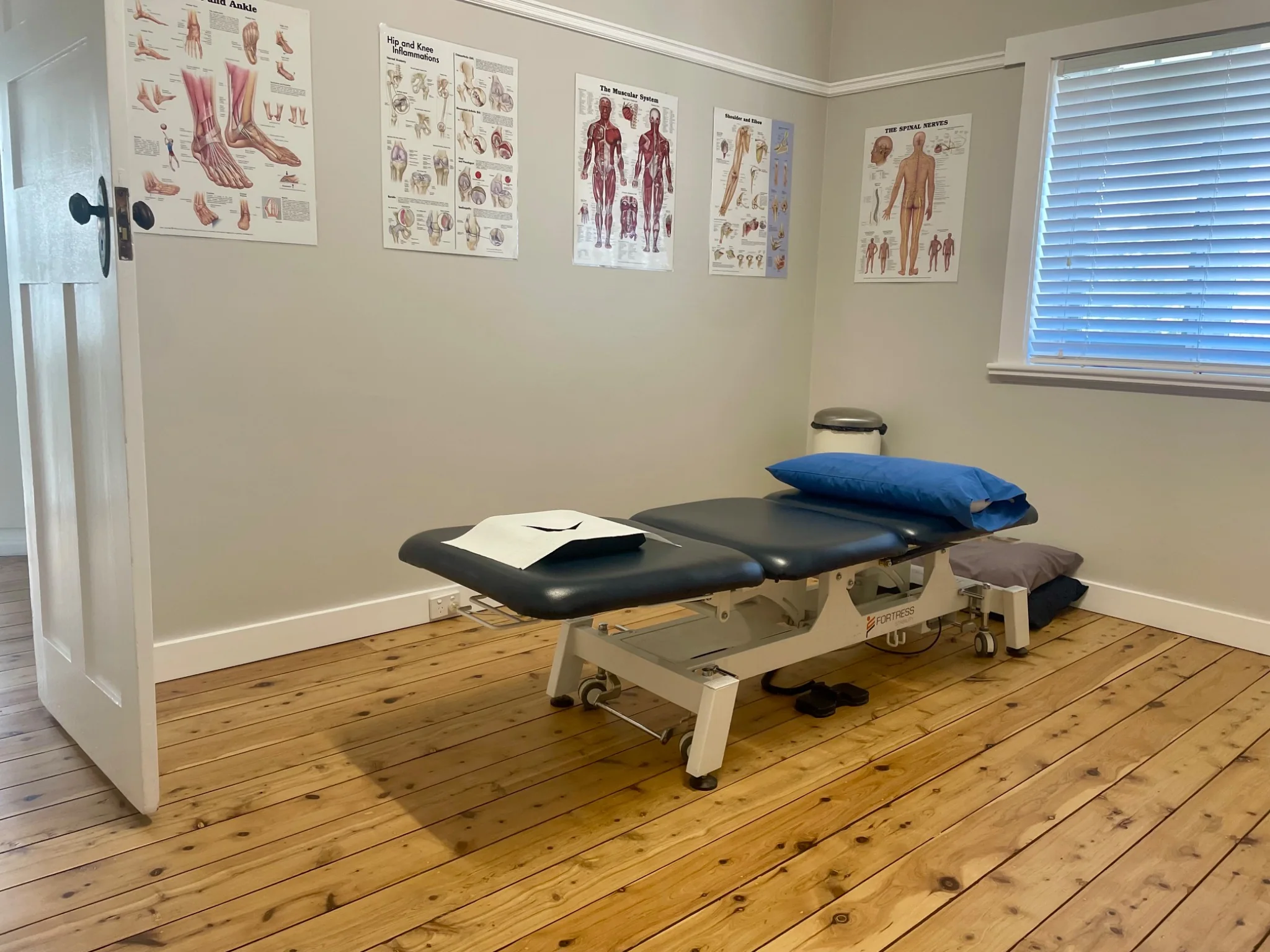 Furnished treatment room available at Balance Physiotherapy and Pilates